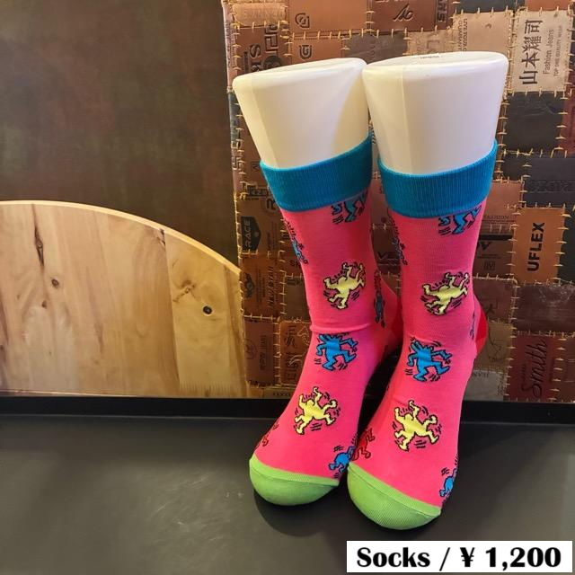 TOPANGA SOCKS Men's Art Socks People Pink