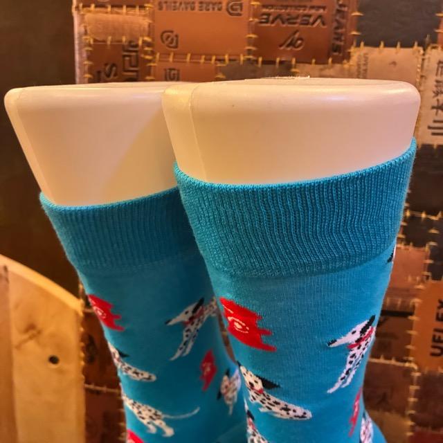 TOPANGA SOCKS Men's Art Socks Dalmatian Blue