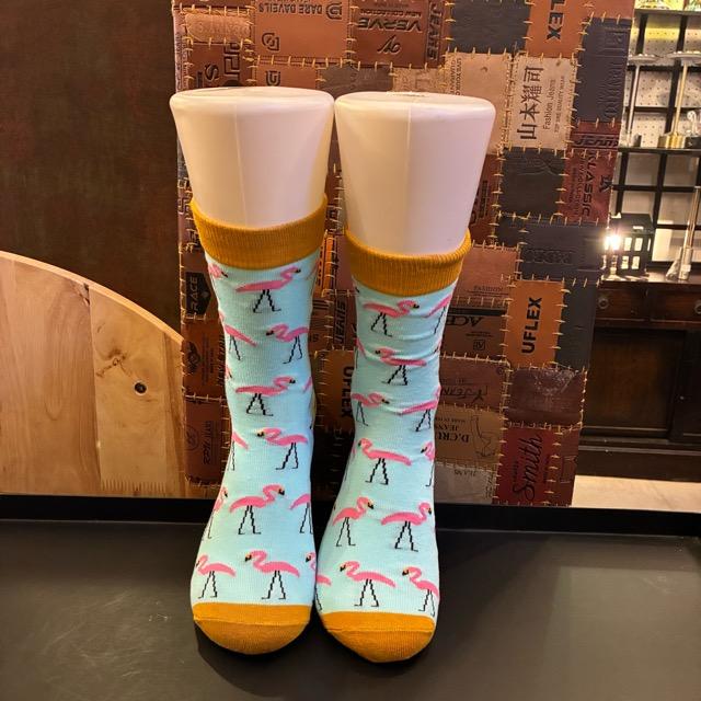 TOPANGA SOCKS Men's Art Socks Flamingo Blue