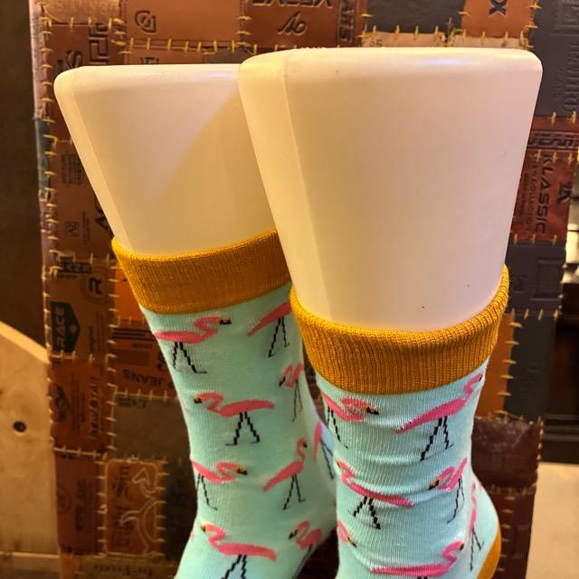 TOPANGA SOCKS Men's Art Socks Flamingo Blue