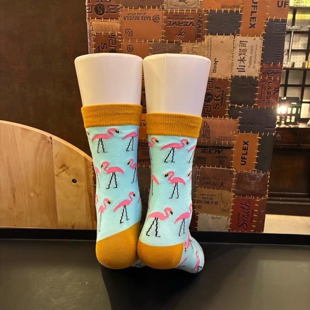 TOPANGA SOCKS Men's Art Socks Flamingo Blue