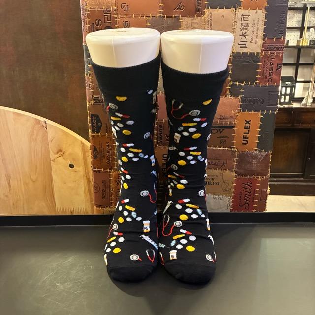 TOPANGA SOCKS Men's Art Socks Acoustic Medical Black