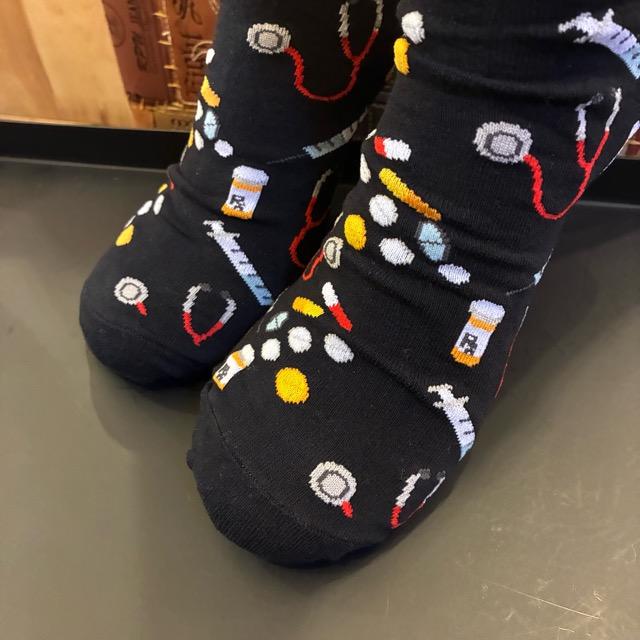 TOPANGA SOCKS Men's Art Socks Acoustic Medical Black