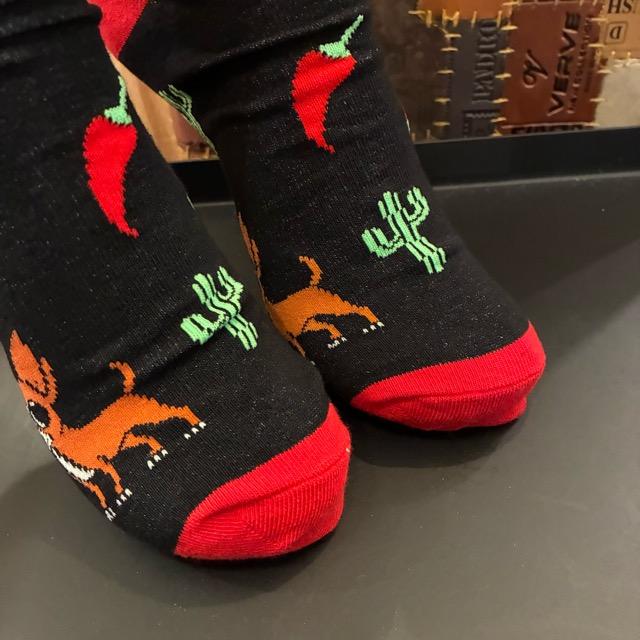 TOPANGA SOCKS Lady's Art Socks Mexican Chihuahua Black