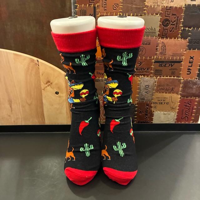 TOPANGA SOCKS Lady's Art Socks Mexican Chihuahua Black