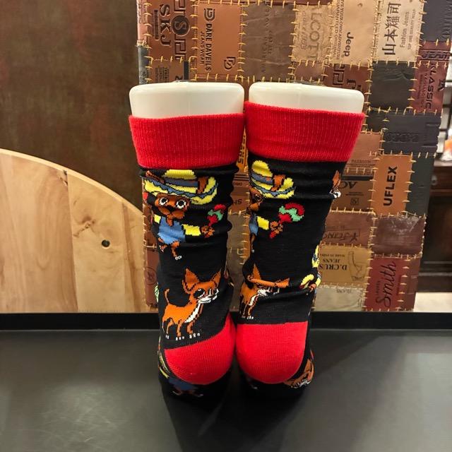 TOPANGA SOCKS Lady's Art Socks Mexican Chihuahua Black