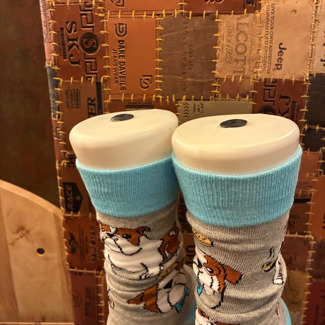 TOPANGA SOCKS Lady's　Art Socks British Bulldog Gray