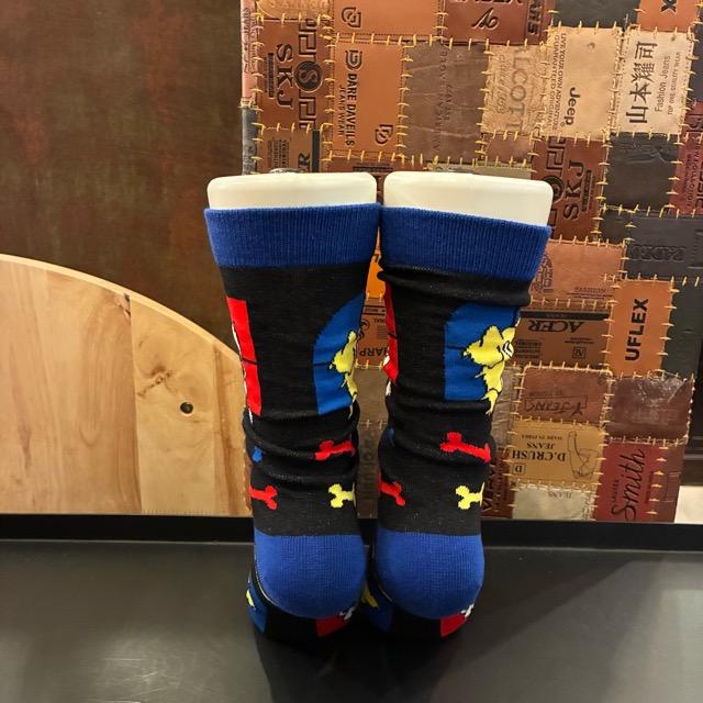 TOPANGA SOCKS Lady's　Art Socks Dog mansion Black