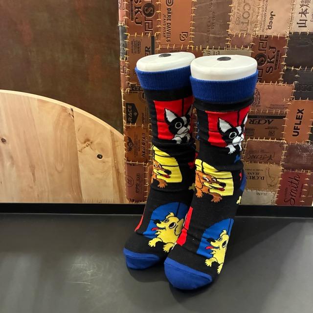 TOPANGA SOCKS Lady's　Art Socks Dog mansion Black