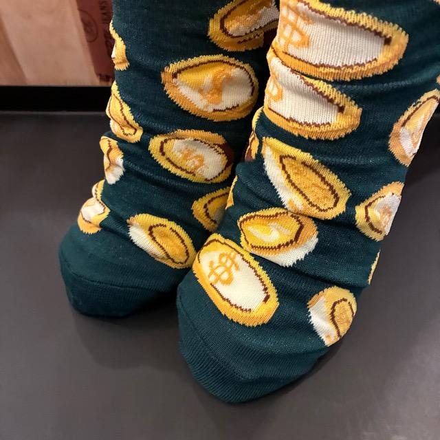 TOPANGA SOCKS Lady's　Art Socks Coin Navy