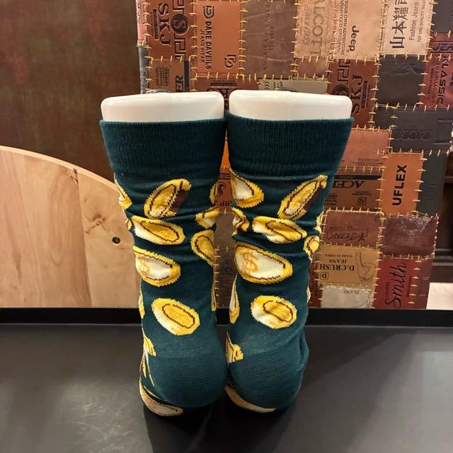 TOPANGA SOCKS Lady's　Art Socks Coin Navy