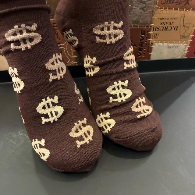 TOPANGA SOCKS Lady's Art Socks Dollar Brown