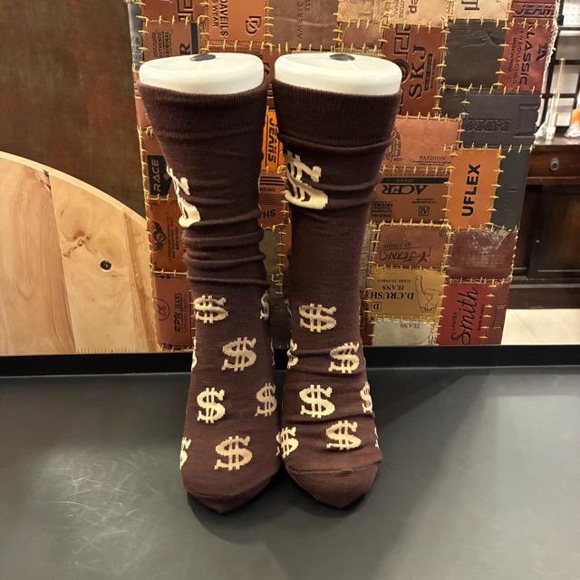 TOPANGA SOCKS Lady's Art Socks Dollar Brown