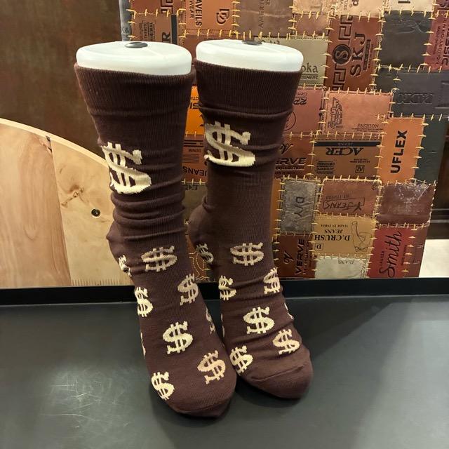 TOPANGA SOCKS Lady's Art Socks Dollar Brown
