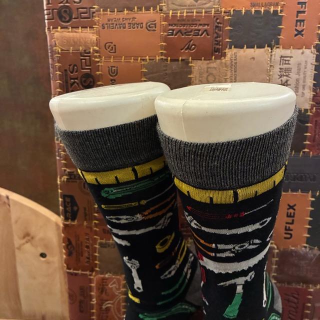 TOPANGA SOCKS Men's Art Socks Tool Black