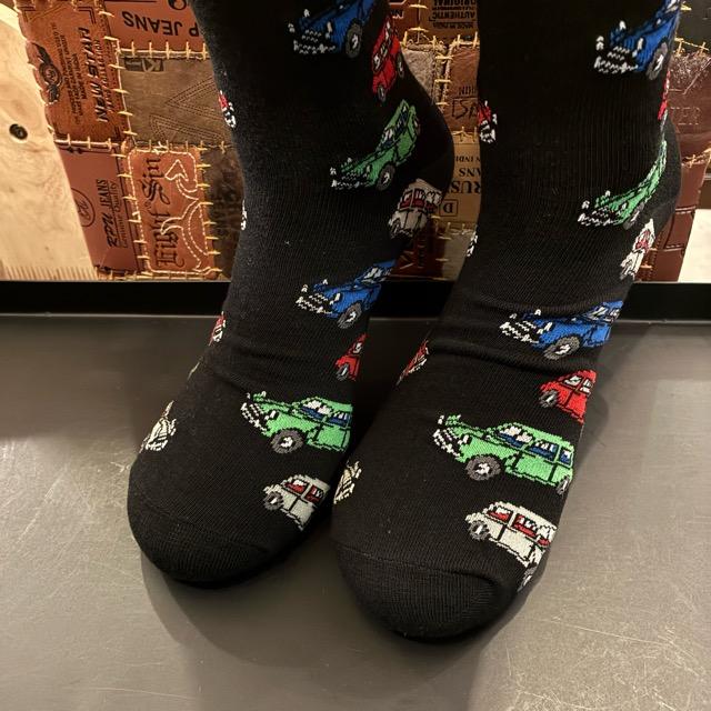 TOPANGA SOCKS Men's Art Socks Car Black
