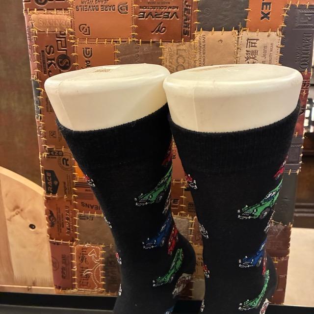 TOPANGA SOCKS Men's Art Socks Car Black