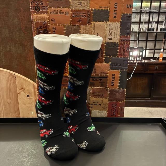 TOPANGA SOCKS Men's Art Socks Car Black