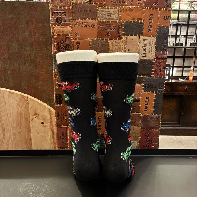 TOPANGA SOCKS Men's Art Socks Car Black