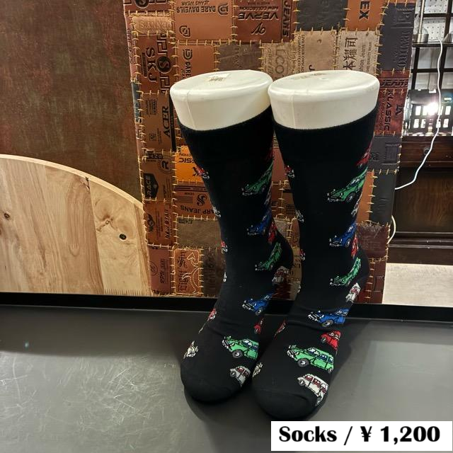 TOPANGA SOCKS Men's Art Socks Car Black