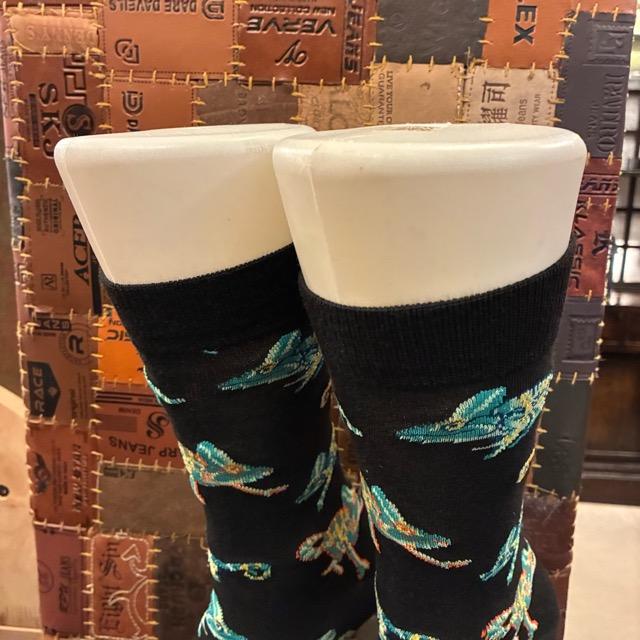 TOPANGA SOCKS Men's　Art Socks Chameleon　Black