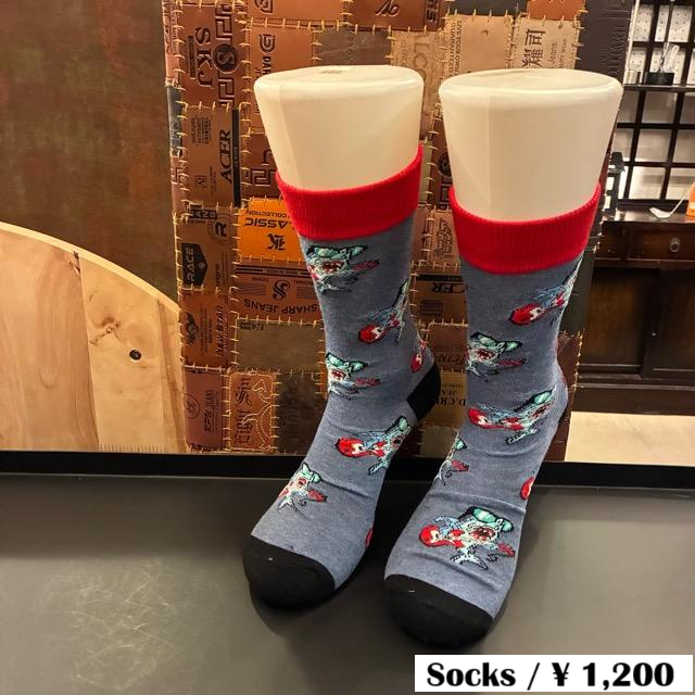 TOPANGA SOCKS Men's Art Socks Metal shark Blue