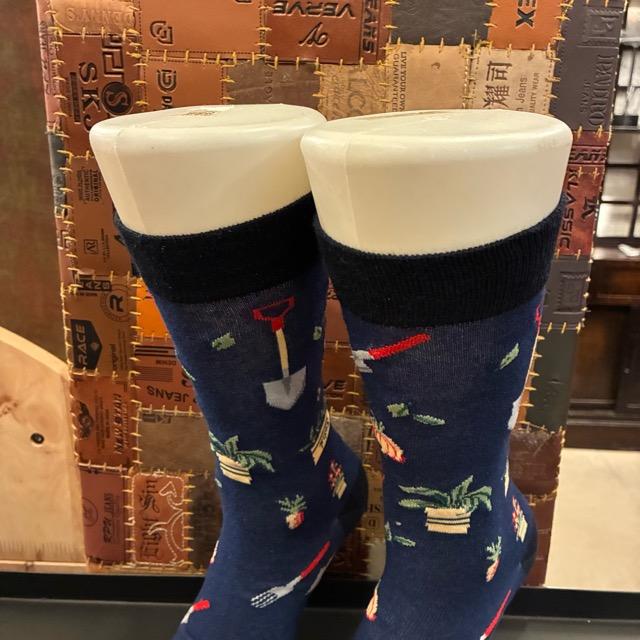TOPANGA SOCKS Men's　Art Socks Farm work Navy