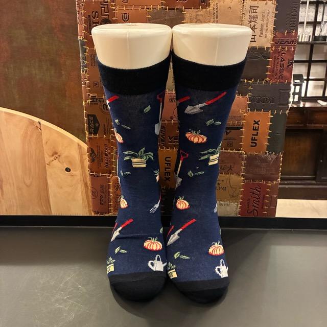 TOPANGA SOCKS Men's　Art Socks Farm work Navy