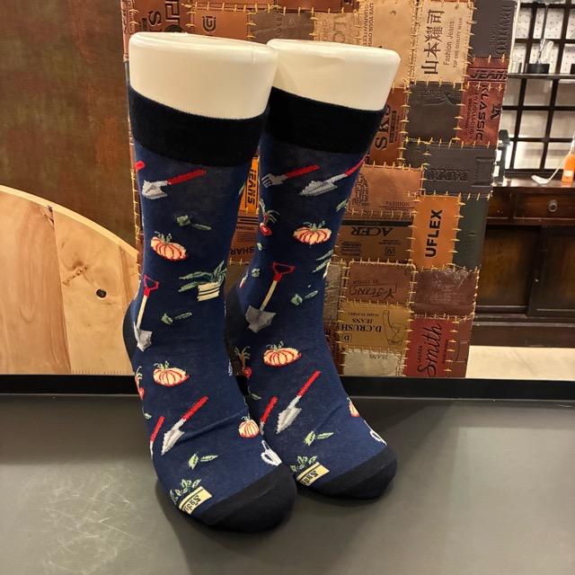 TOPANGA SOCKS Men's　Art Socks Farm work Navy
