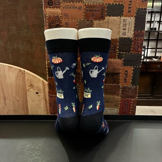 TOPANGA SOCKS Men's　Art Socks Farm work Navy