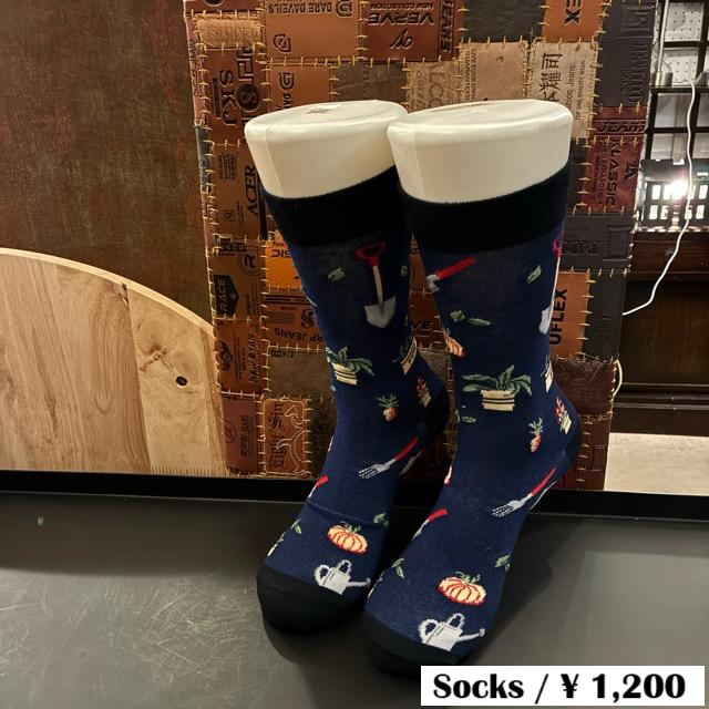 TOPANGA SOCKS Men's　Art Socks Farm work Navy