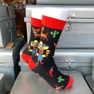 TOPANGA SOCKS Men's　メキシカンチワワソックス　ブラック　靴下　メキシコ