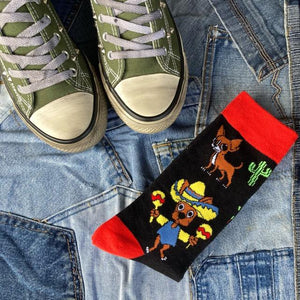 TOPANGA SOCKS Men's　メキシカンチワワソックス　ブラック　靴下　メキシコ