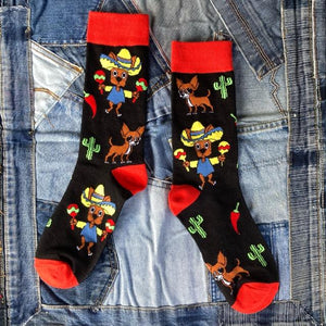 TOPANGA SOCKS Men's　メキシカンチワワソックス　ブラック　靴下　メキシコ