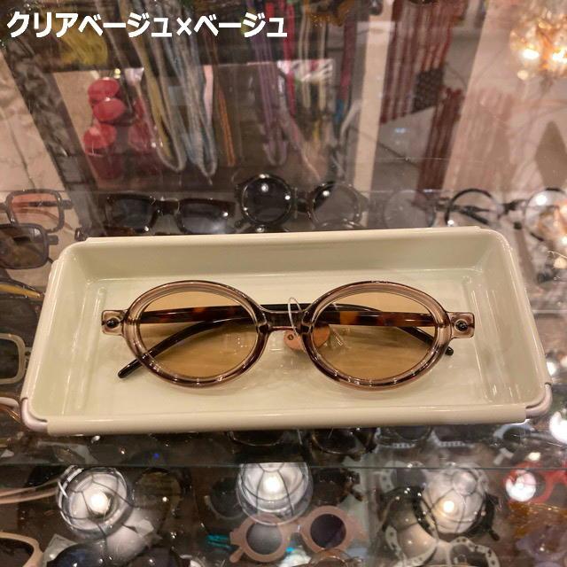 TOPANGA Accessory バイカラーオーバルサングラス　全4色　ブラウン　べっ甲　グレー　オレンジ　伊達眼鏡　だてメガネ　レディース　メンズ　UV400