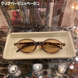 TOPANGA Accessory バイカラーオーバルサングラス　全4色　ブラウン　べっ甲　グレー　オレンジ　伊達眼鏡　だてメガネ　レディース　メンズ　UV400