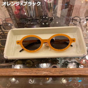 TOPANGA Accessory バイカラーオーバルサングラス　全4色　ブラウン　べっ甲　グレー　オレンジ　伊達眼鏡　だてメガネ　レディース　メンズ　UV400