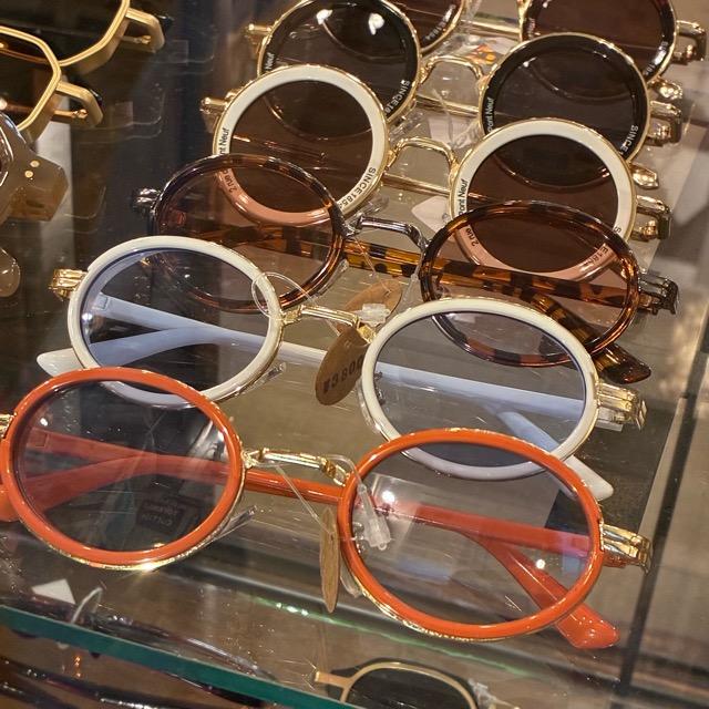 TOPANGA Accessory　ゴールドリムオーバルサングラス　全3色　ホワイト　オレンジ　べっ甲　伊達眼鏡　だてメガネ　レディース　メンズ　UV400