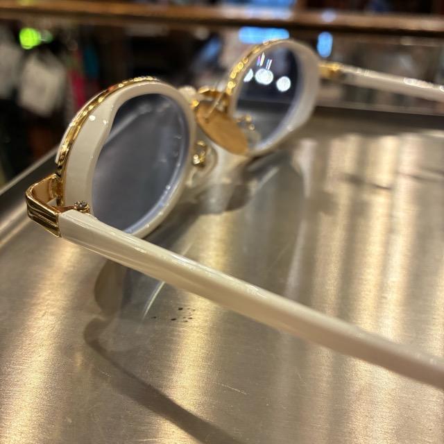 TOPANGA Accessory　ゴールドリムオーバルサングラス　全3色　ホワイト　オレンジ　べっ甲　伊達眼鏡　だてメガネ　レディース　メンズ　UV400