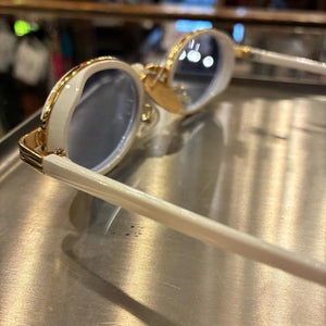 TOPANGA Accessory　ゴールドリムオーバルサングラス　全3色　ホワイト　オレンジ　べっ甲　伊達眼鏡　だてメガネ　レディース　メンズ　UV400