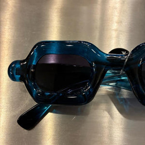 TOPANGA Accessory　チャンキーカラーヘキサゴンサングラス　全3色　ピンク　ブルー　べっ甲　伊達眼鏡　だてメガネ　レディース　メンズ　UV400