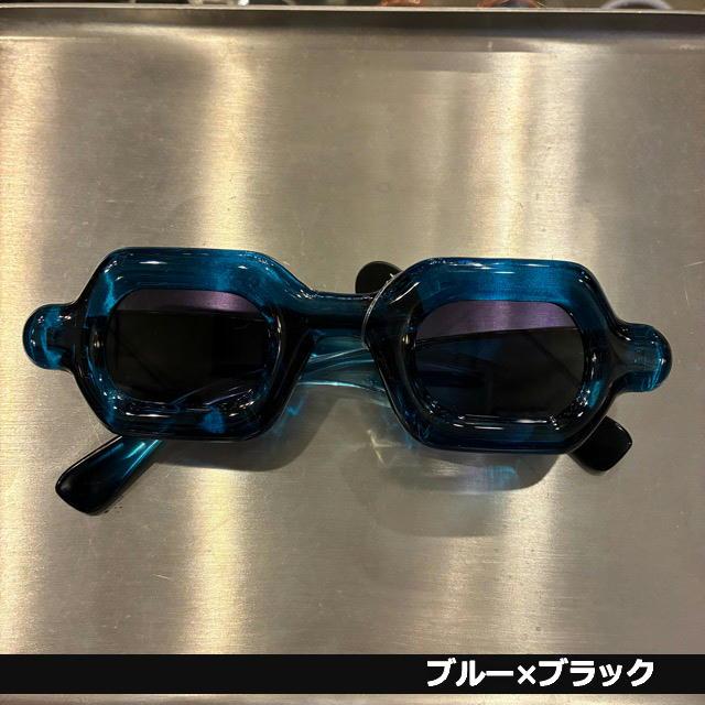TOPANGA Accessory　チャンキーカラーヘキサゴンサングラス　全3色　ピンク　ブルー　べっ甲　伊達眼鏡　だてメガネ　レディース　メンズ　UV400