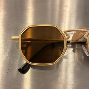 TOPANGA Accessory　ジオメトリックヘキサゴンサングラス　全3色　ゴールド　シルバー　ブラウン　伊達眼鏡　だてメガネ　レディース　メンズ　UV400
