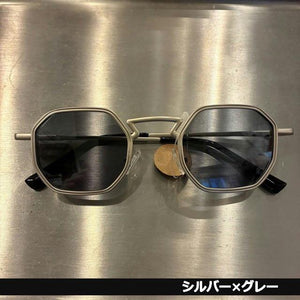 TOPANGA Accessory　ジオメトリックヘキサゴンサングラス　全3色　ゴールド　シルバー　ブラウン　伊達眼鏡　だてメガネ　レディース　メンズ　UV400