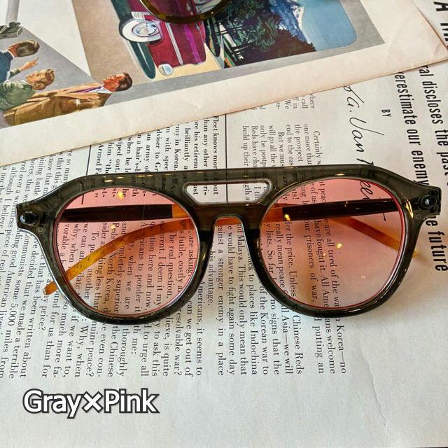 TOPANGA Accessory Bicolor Grandpa Boston Sunglasses　3types