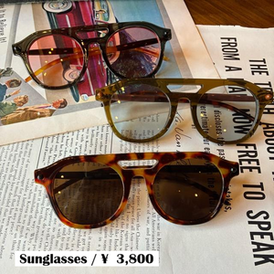 TOPANGA Accessory Bicolor Grandpa Boston Sunglasses　3types