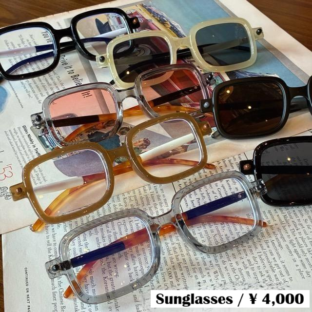 TOPANGA Accessory Bicolor Square Sunglasses　7types