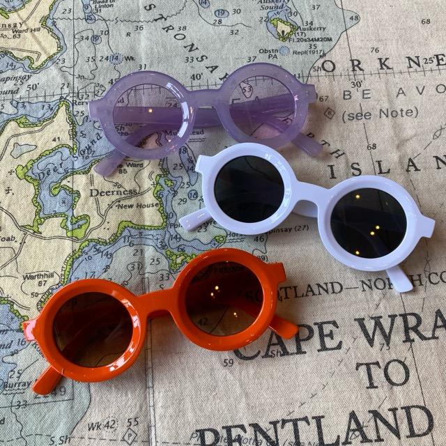 TOPANGA Accessory Mid Round Sunglasses Available in 3 colors: White, Orange, Lavender