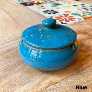 Topanga Zakka　マーブルアッシュトレイ　全3色　イエロー　ブルー　グリーン　灰皿　小物　アシュトレイ　陶器製灰皿　フタつき灰皿　蓋付き