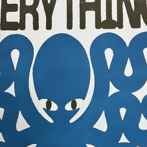 TOPANGA Zakka アートポスター　EVERYYHING IS CONFUSING　タコ　ブルー　ウォールデコ　壁飾り　絵画　リビング　寝室　ダイニング　エントランス　A1